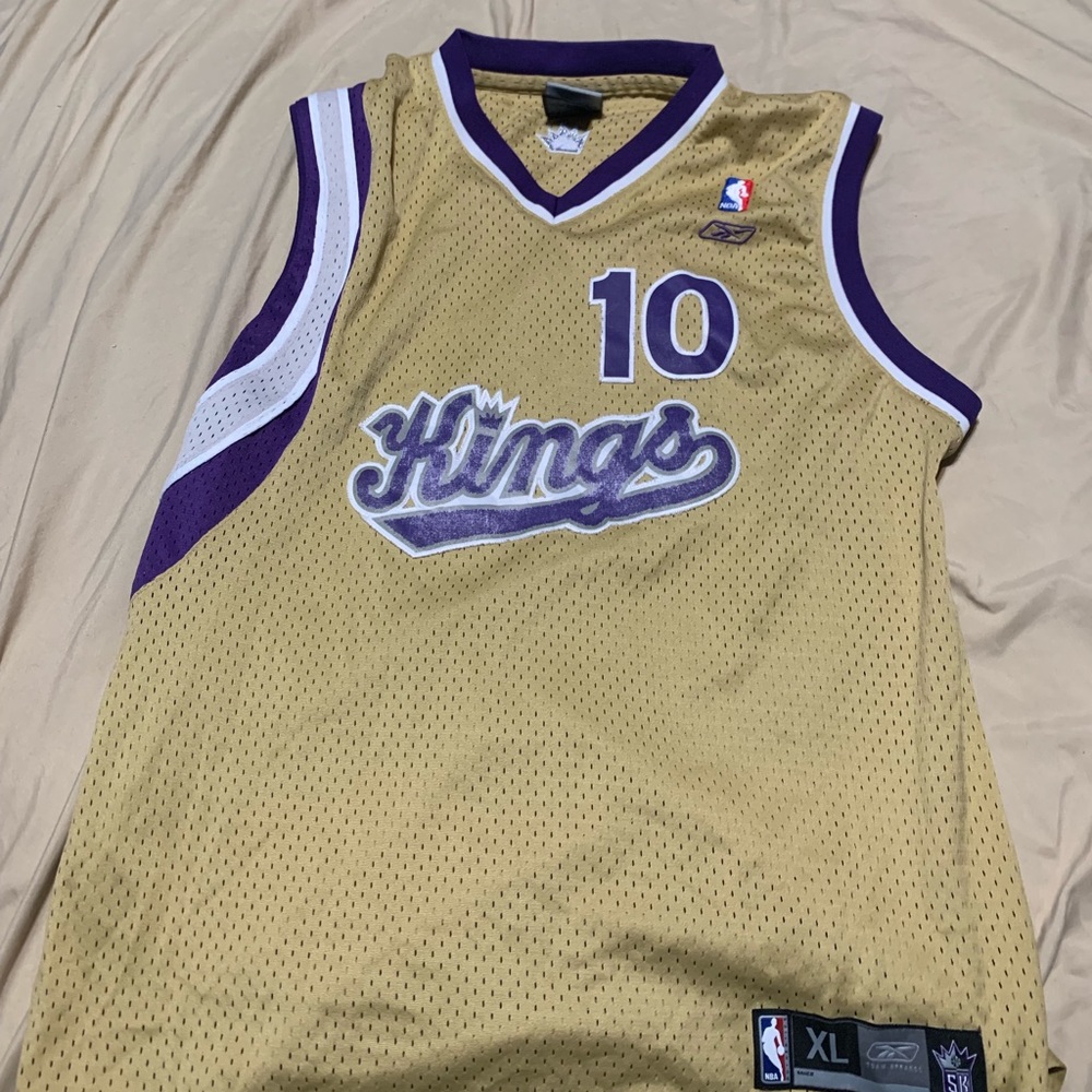 Gold Sacramento Kings Throwback Bibby Jersey